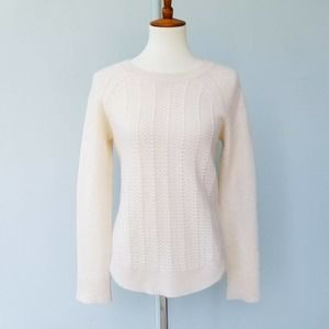 White + Warren Womens Cashmere Sweater Cream XS